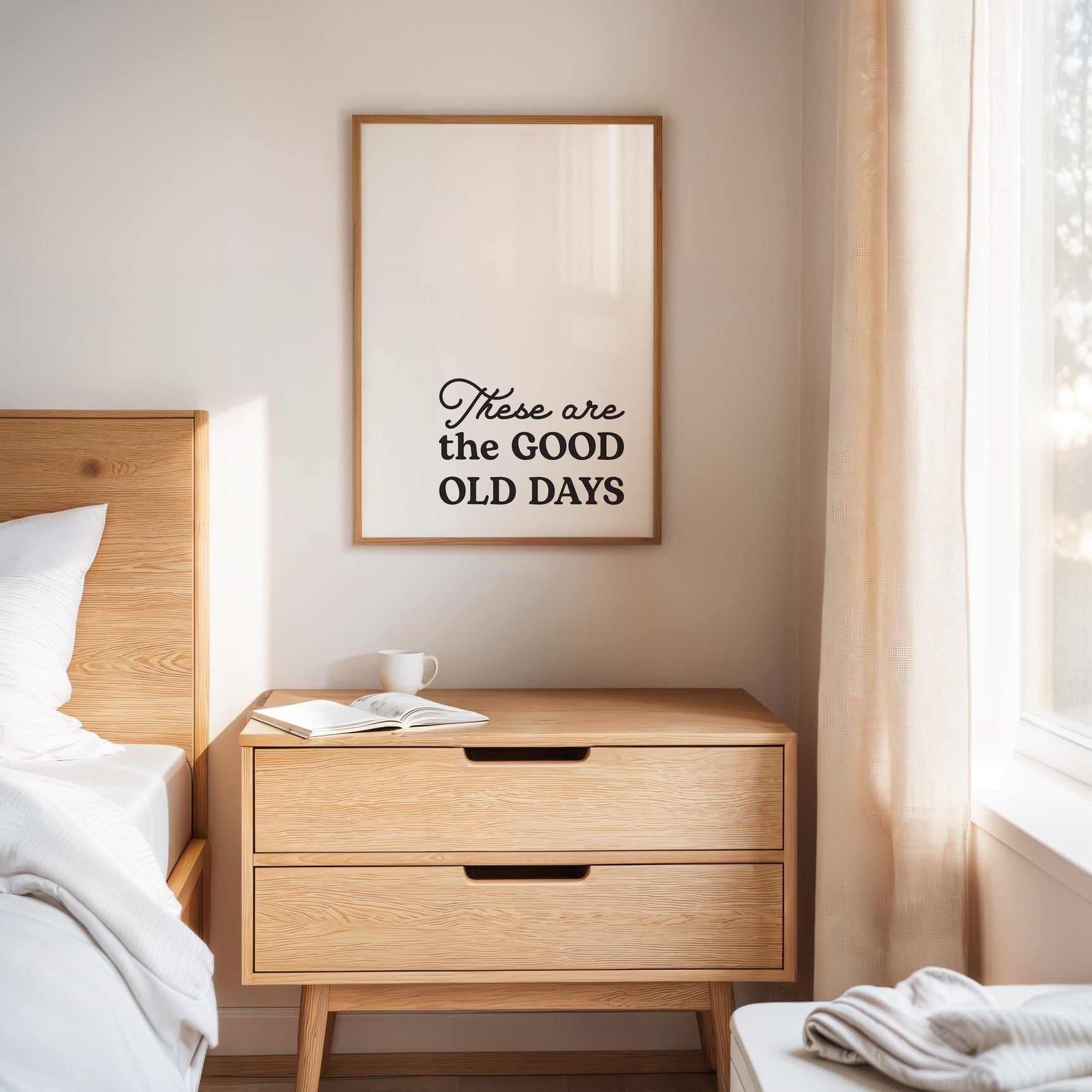 Timeless Nostalgia - Black and White Quote Art