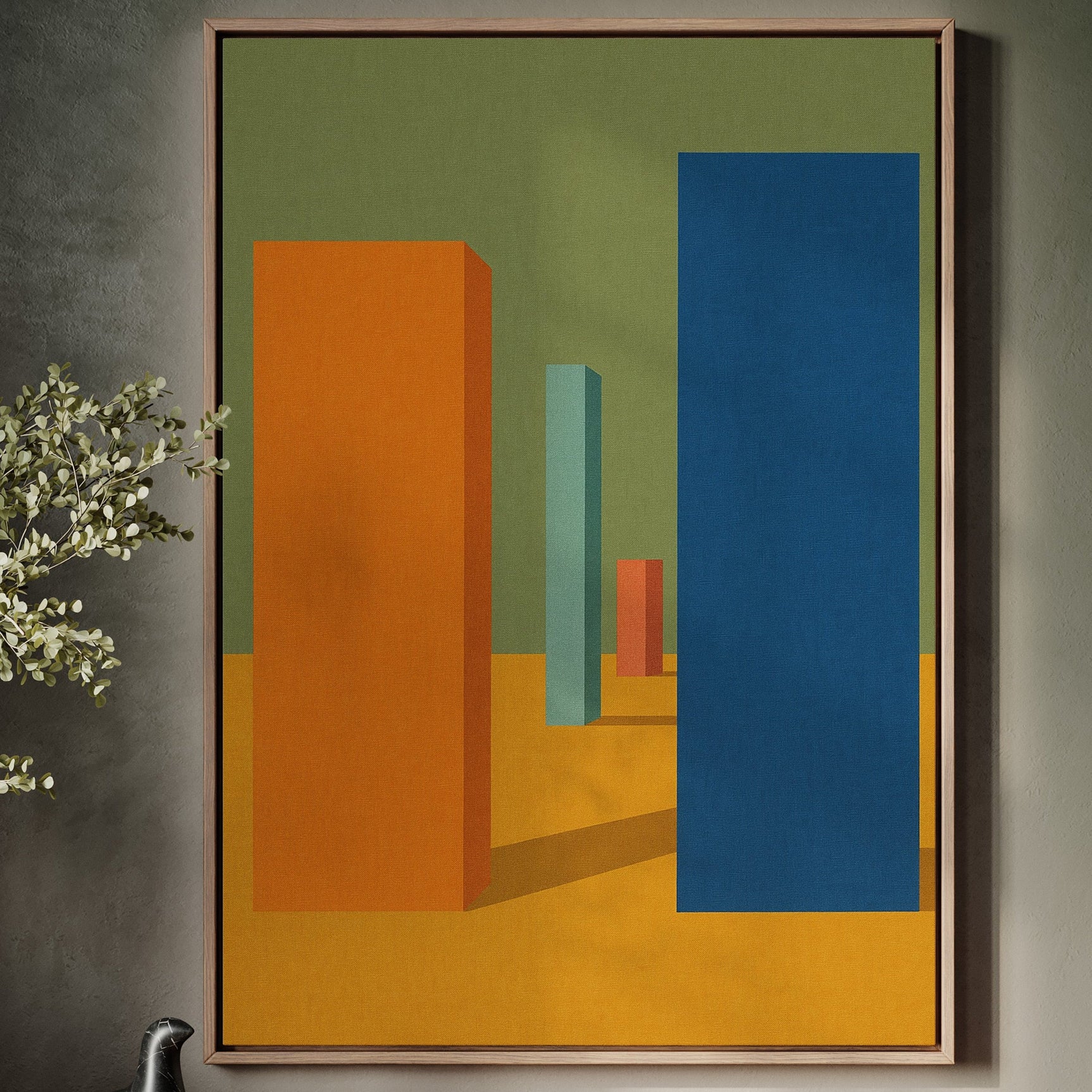 Vibrant Geometric Abstract Canvas Art