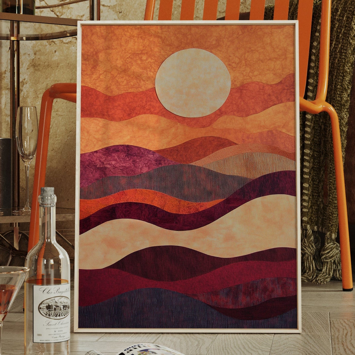 Sunset Serenade - Vibrant Abstract Canvas Art