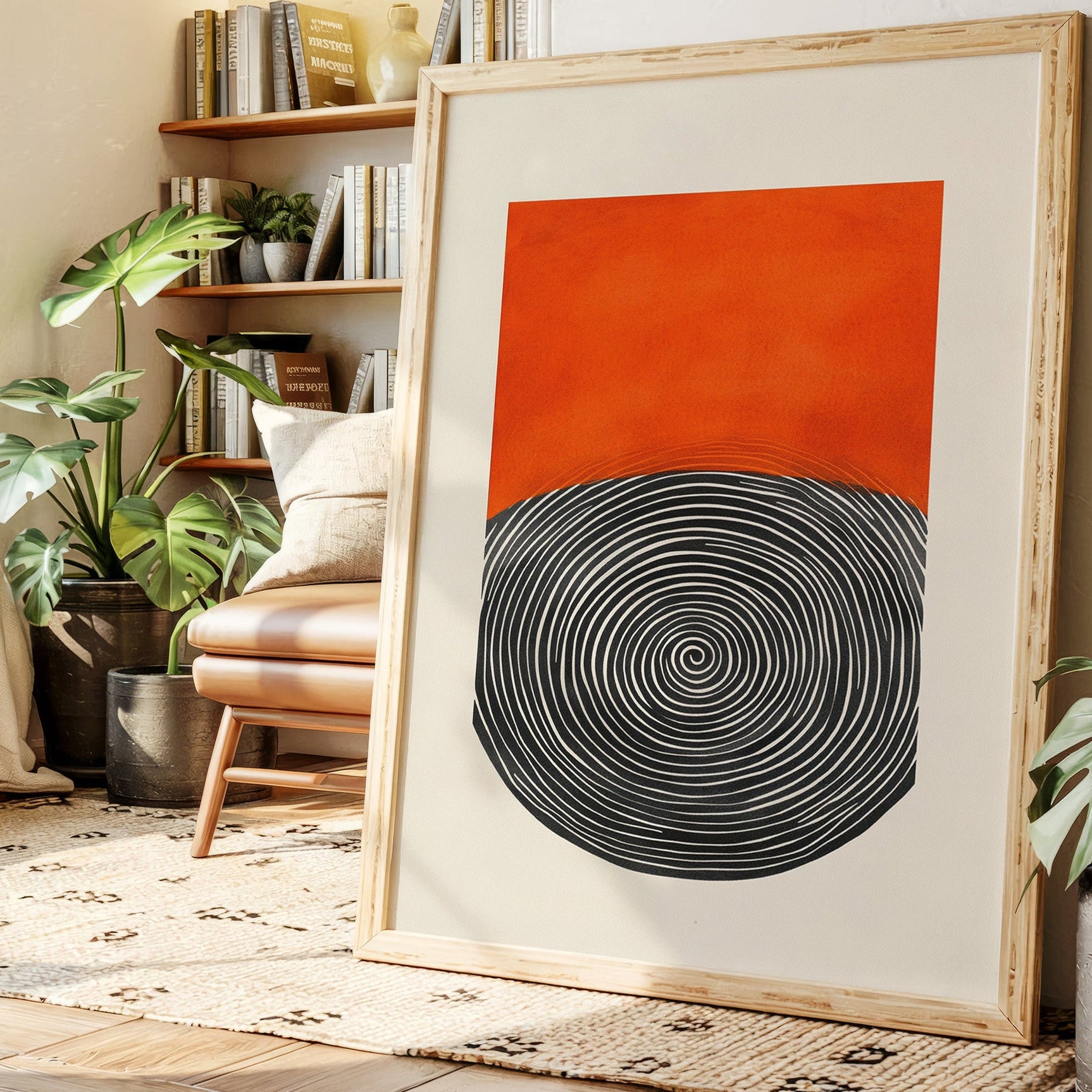 Vortex Sunset - Abstract Geometric Art Print