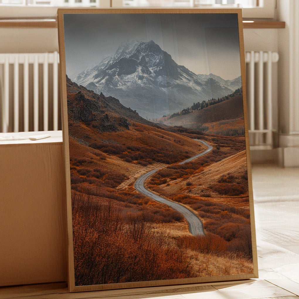 Majestic Mountain Autumn Road