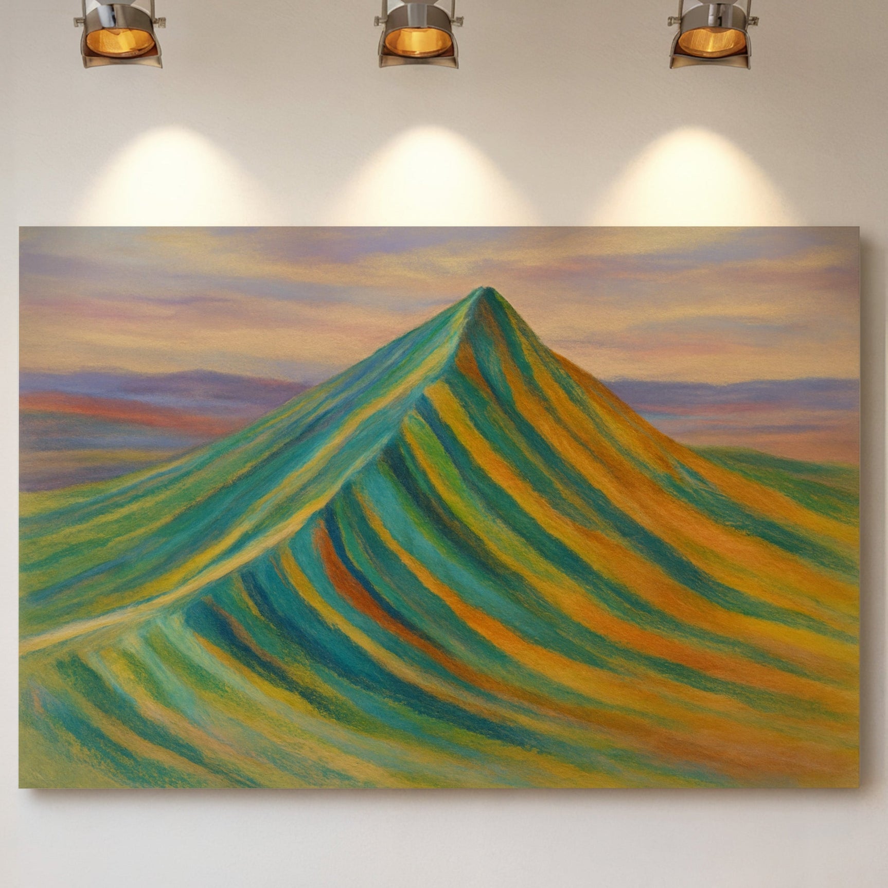 Aurora Ridge – Abstract Rainbow Mountain Landscape