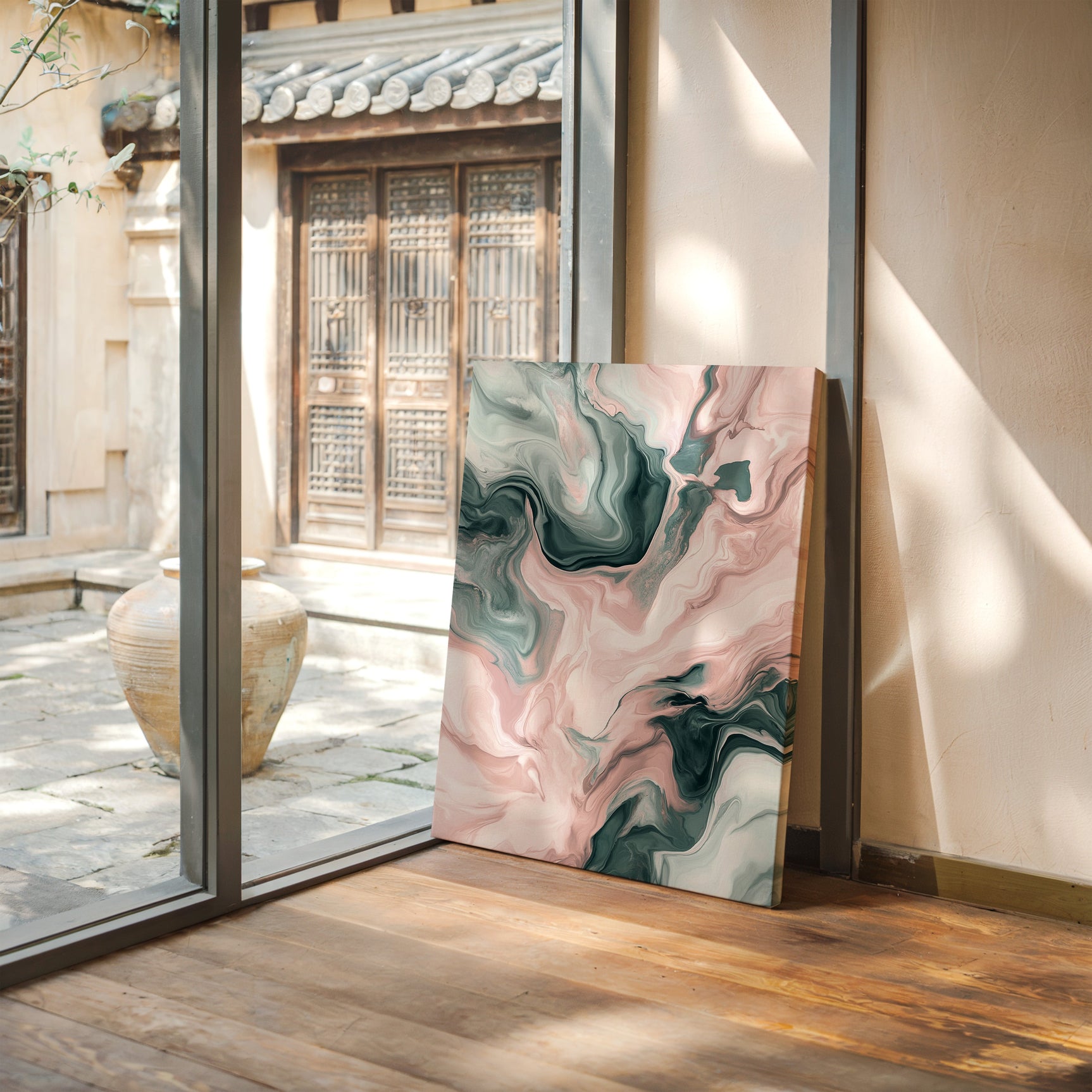 Mystic Waves - Abstract Marble Canvas Art