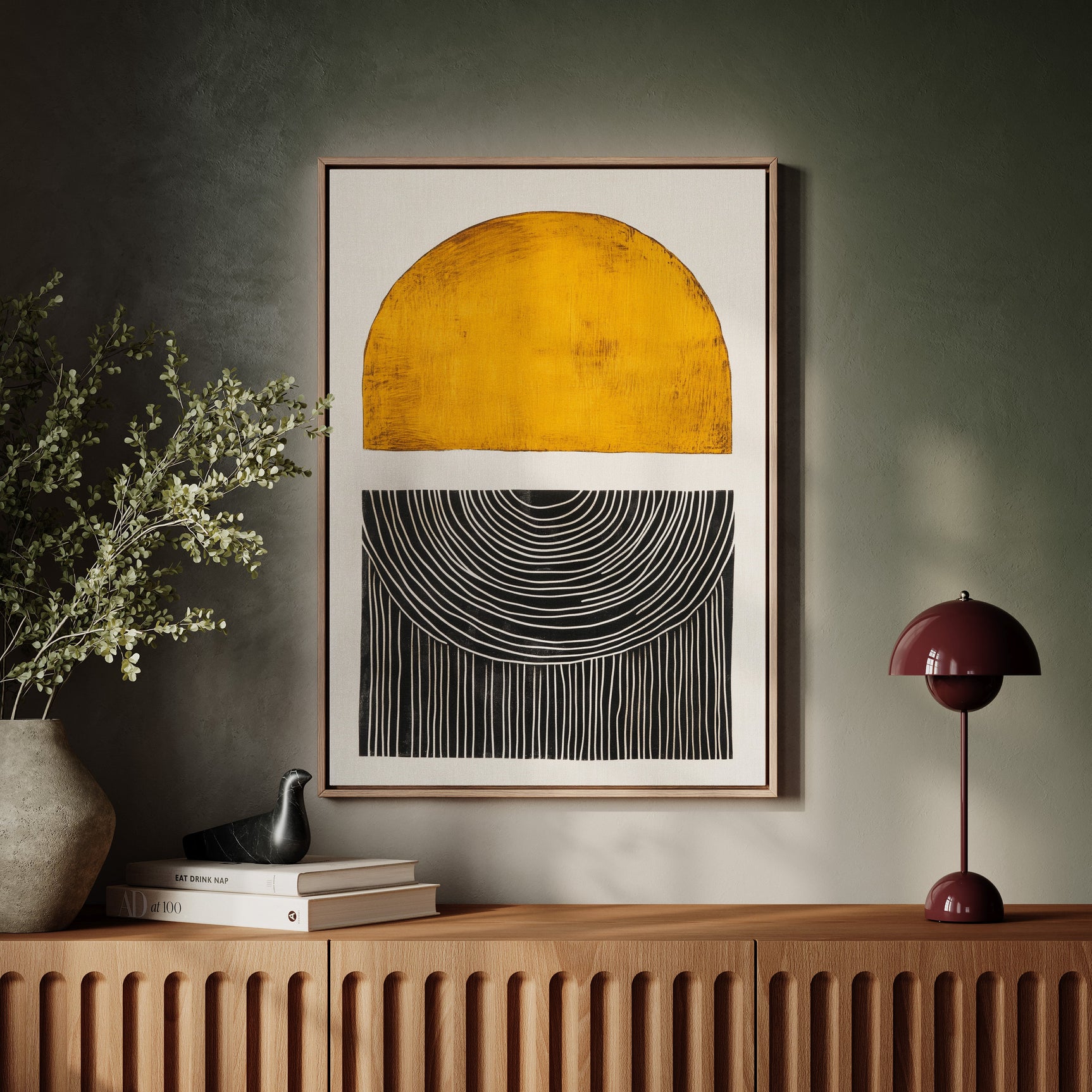 Sunset Log - Minimalist Geometric Art