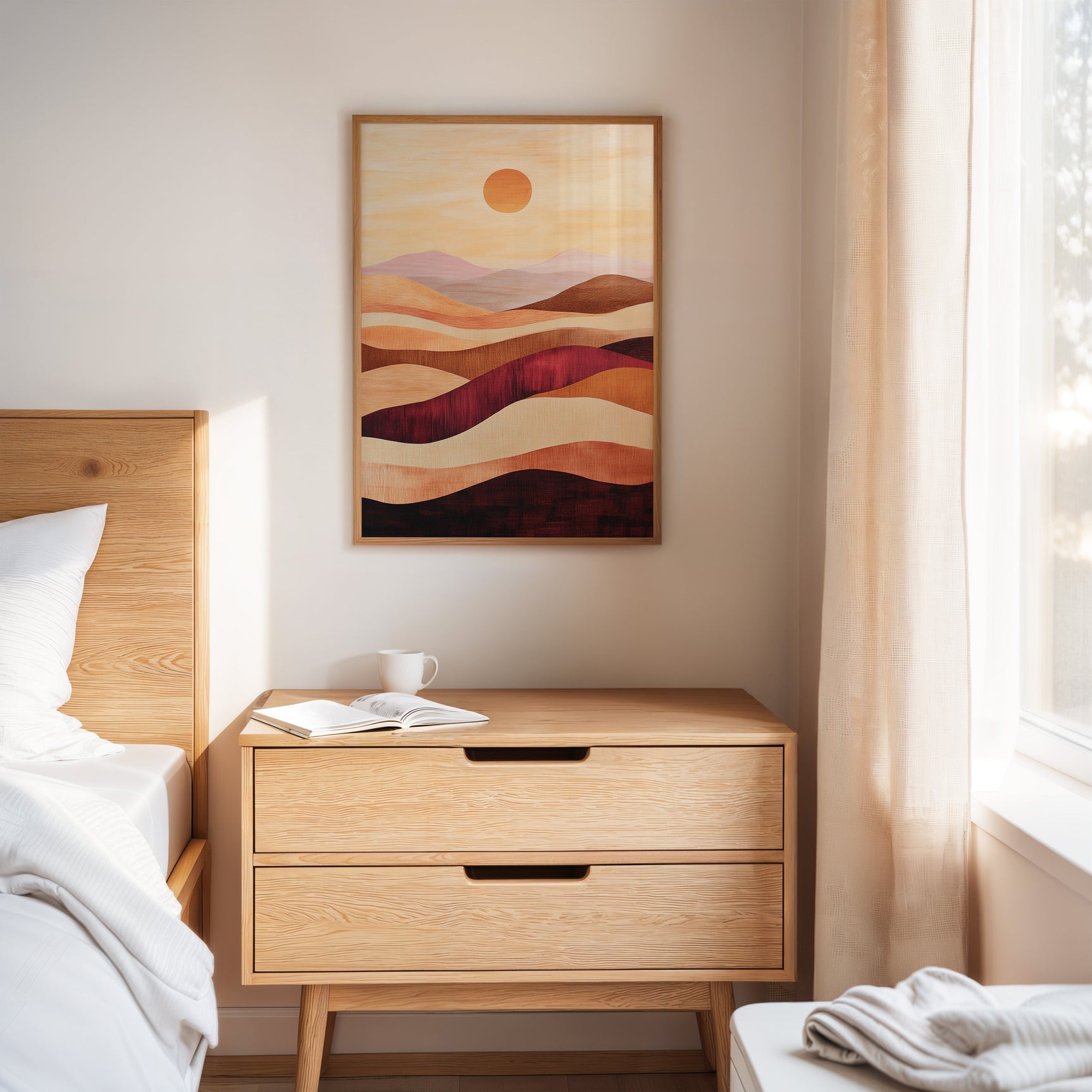 Sunset Dunes - Abstract Landscape Canvas Art