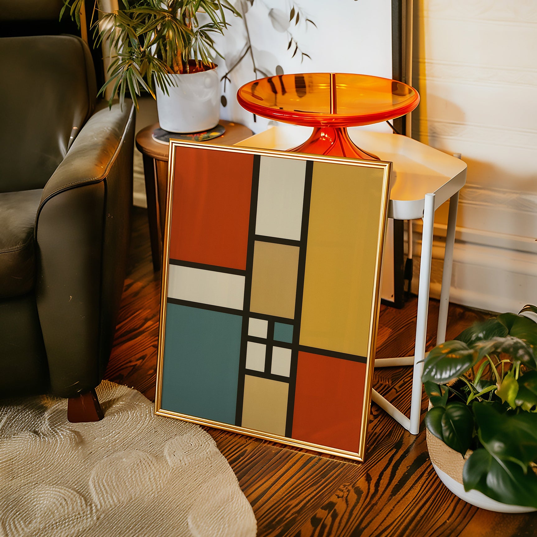 Vibrant Geometric Abstract Art Print
