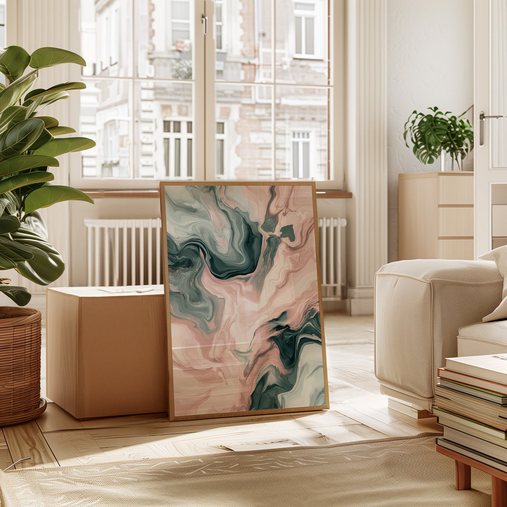 Mystic Waves - Abstract Marble Canvas Art