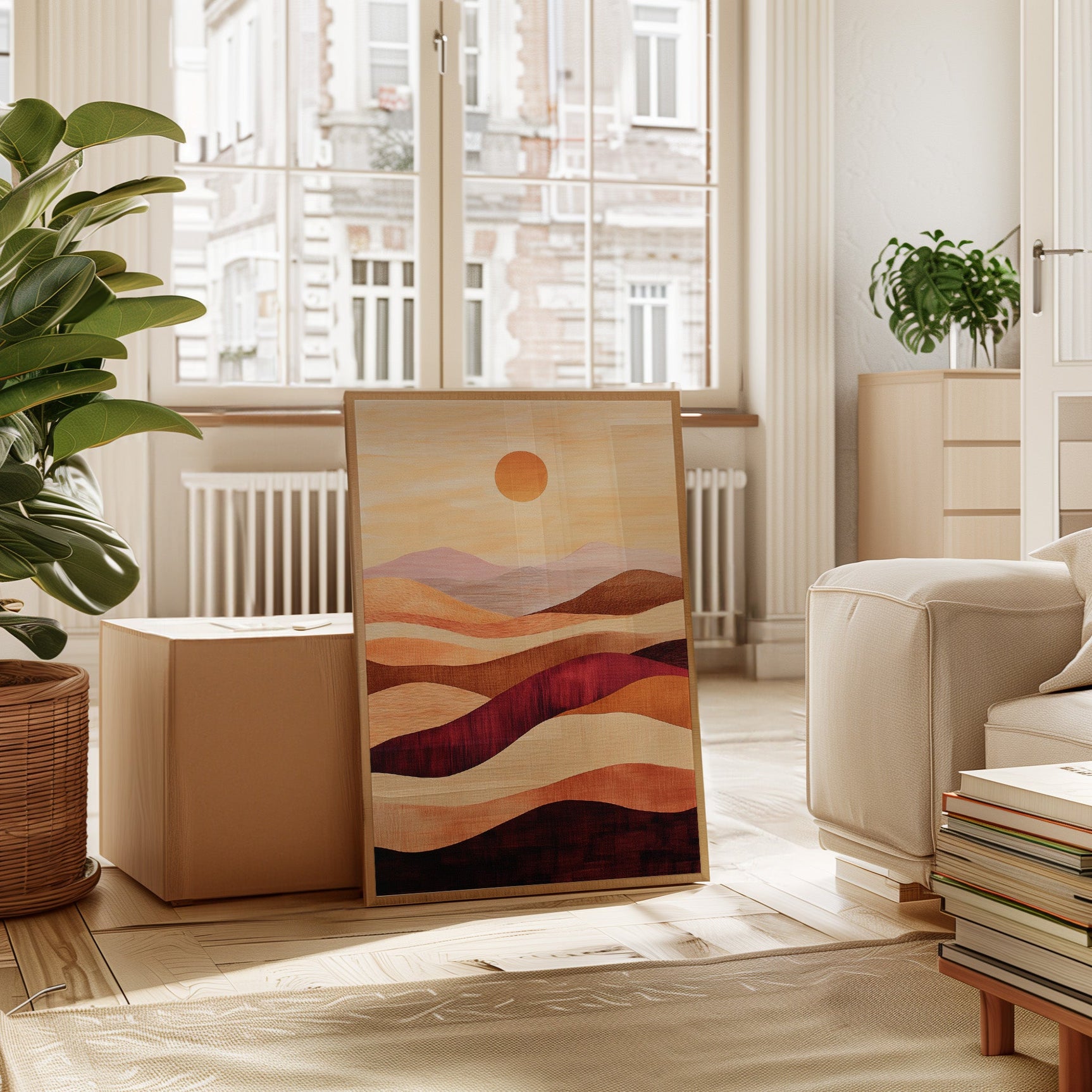 Sunset Dunes - Abstract Landscape Canvas Art