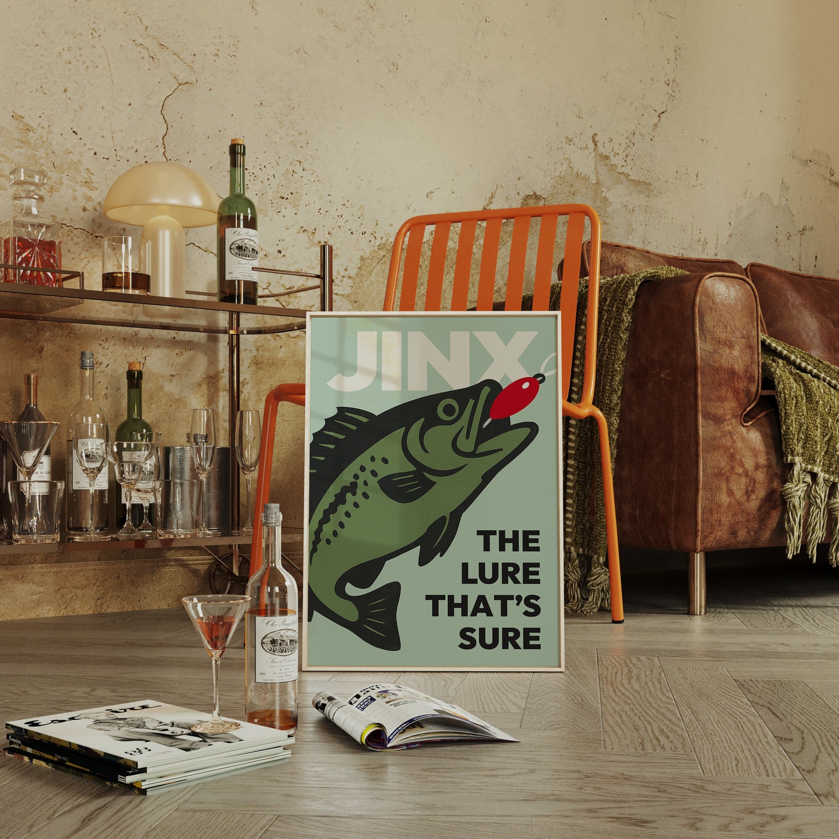 Baited Bliss - Retro Fishing Print