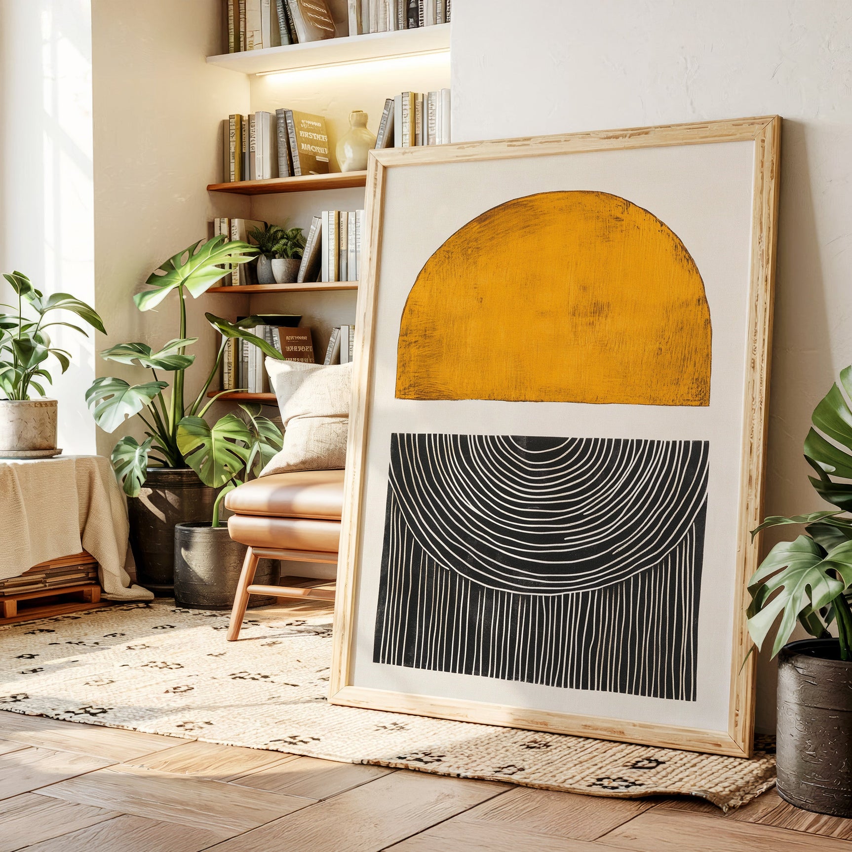 Sunset Log - Minimalist Geometric Art