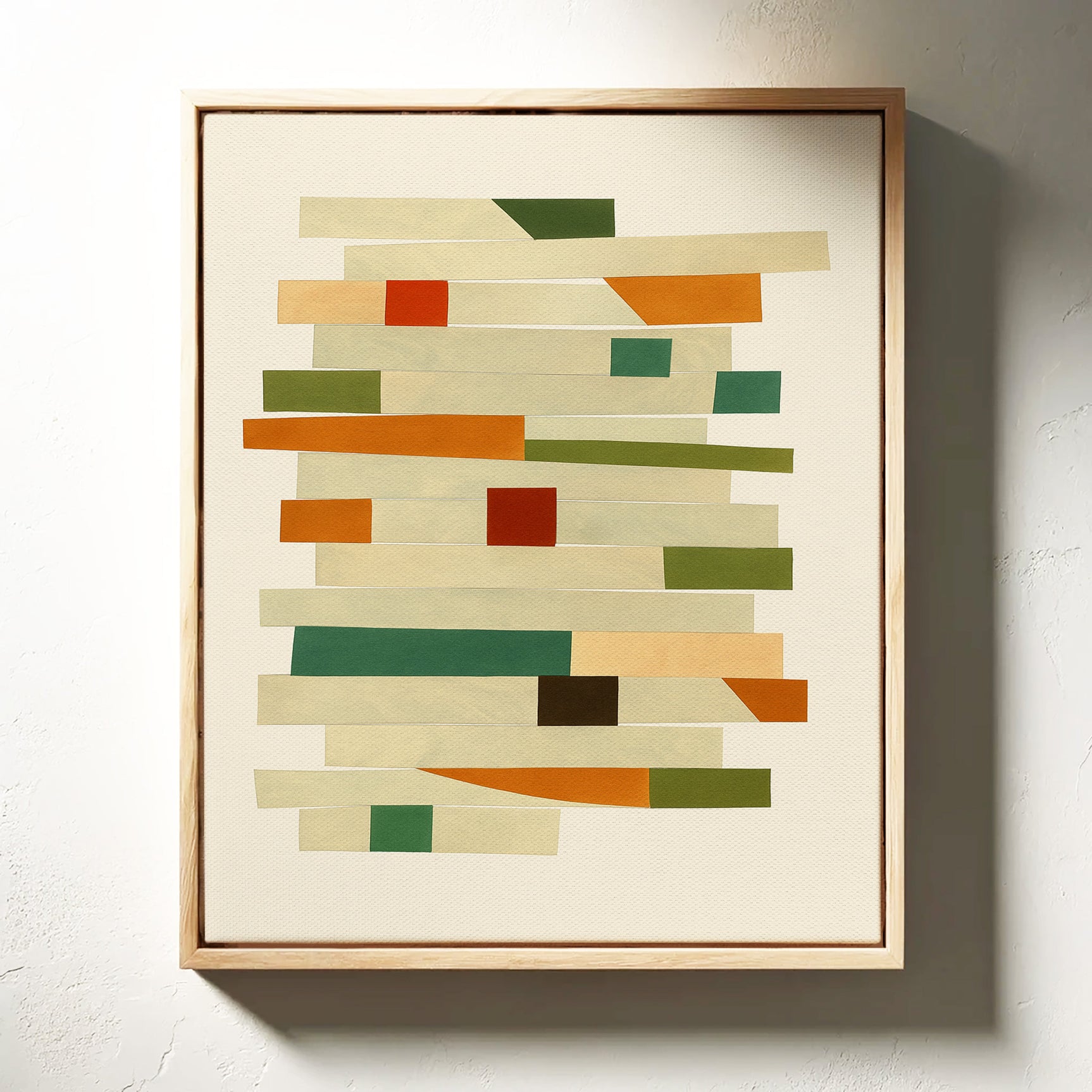“Stacked Harmony” – Mid-Century Modern Geometric Art Print