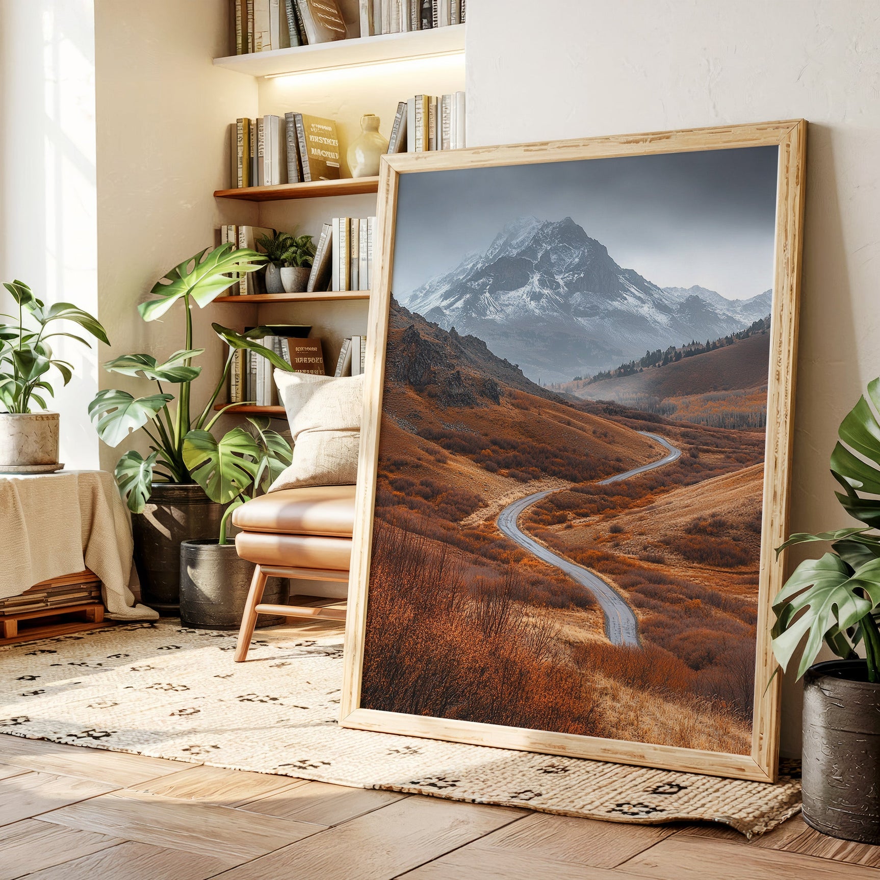 Majestic Mountain Autumn Road