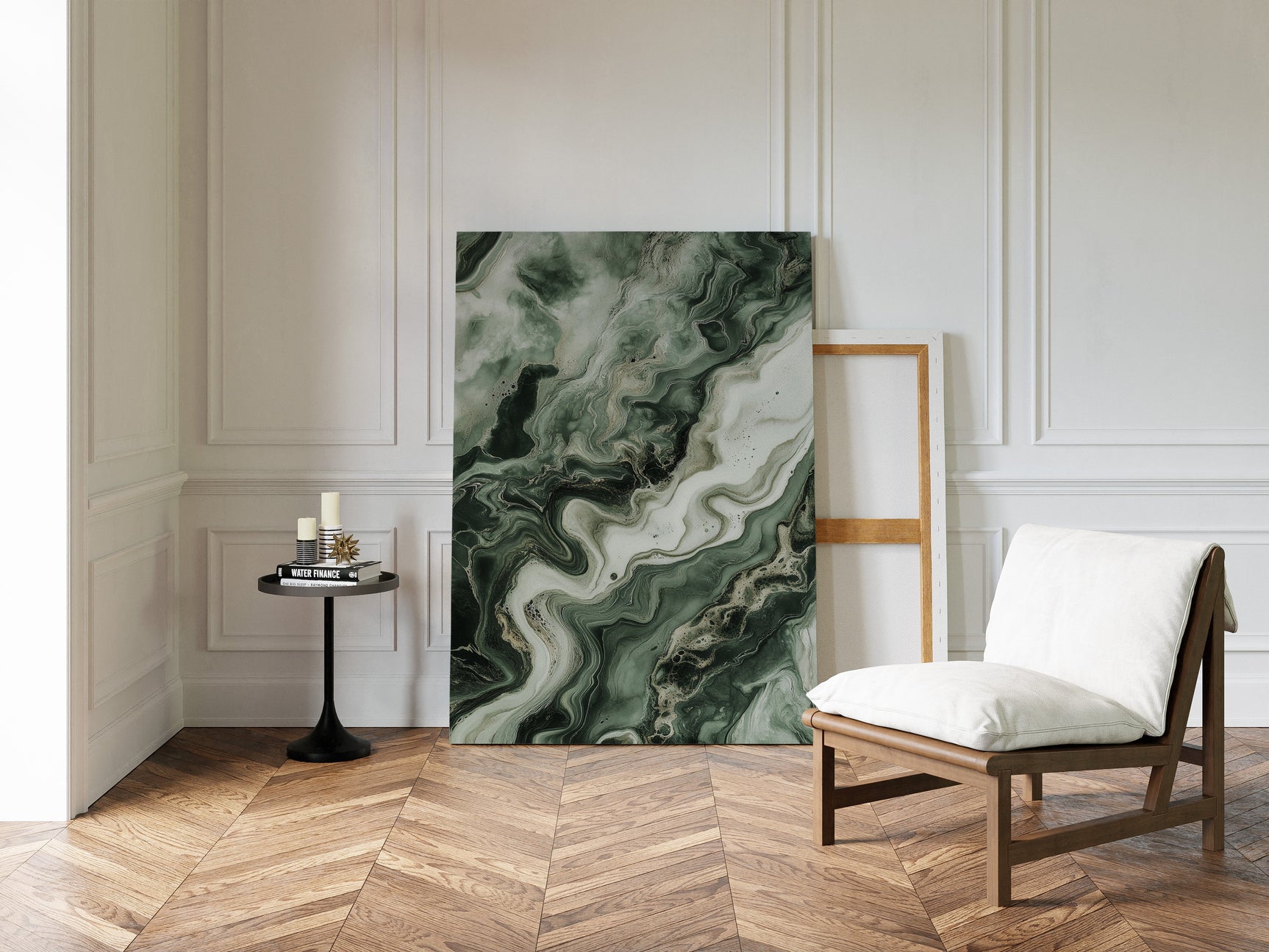 "Emerald Dreams" - Abstract Green Marble Art Print