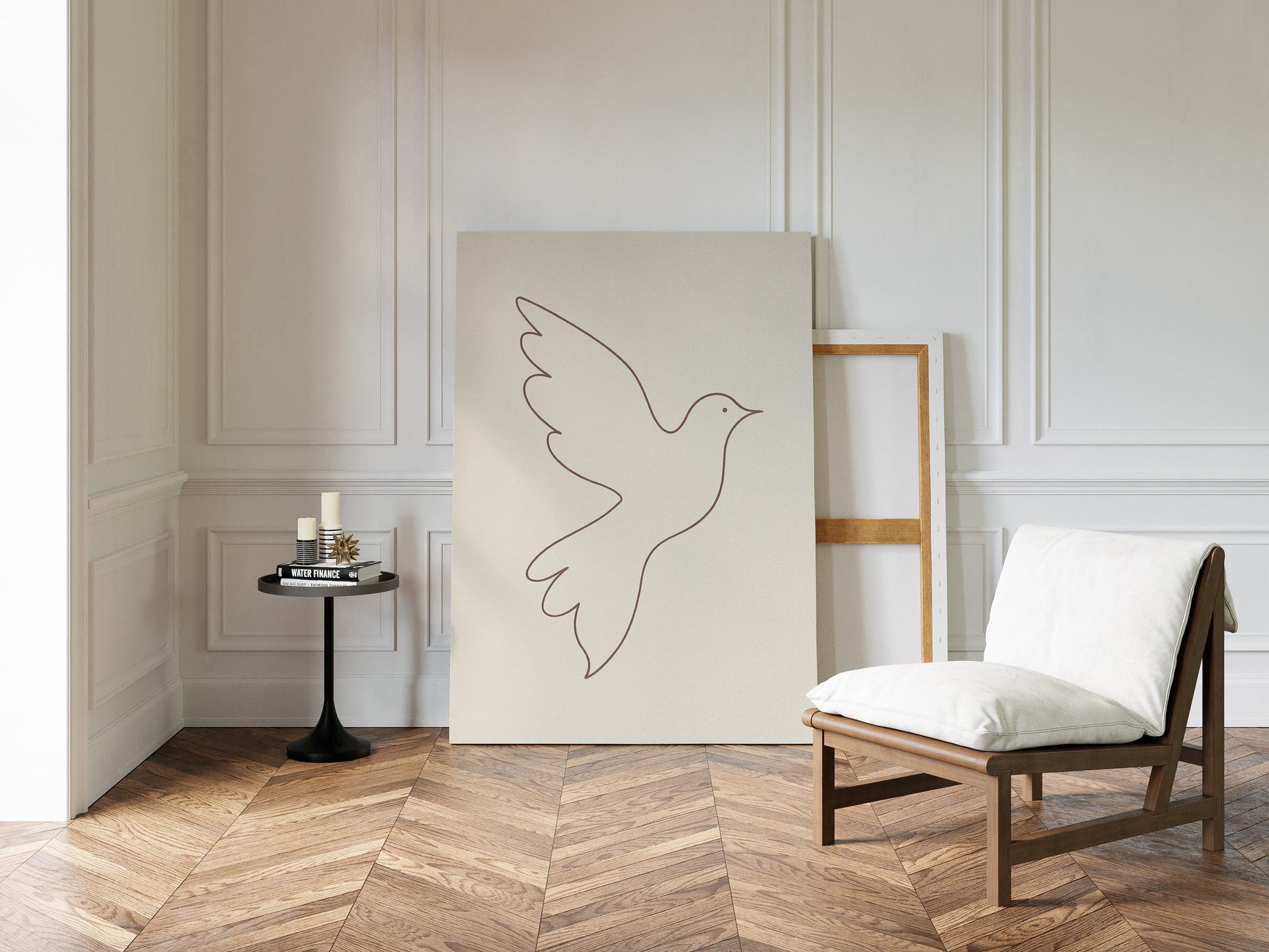 Minimalist Dove Line Art Print