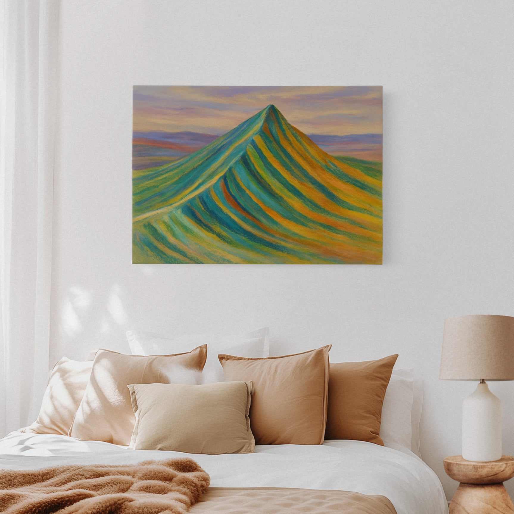 Aurora Ridge – Abstract Rainbow Mountain Landscape