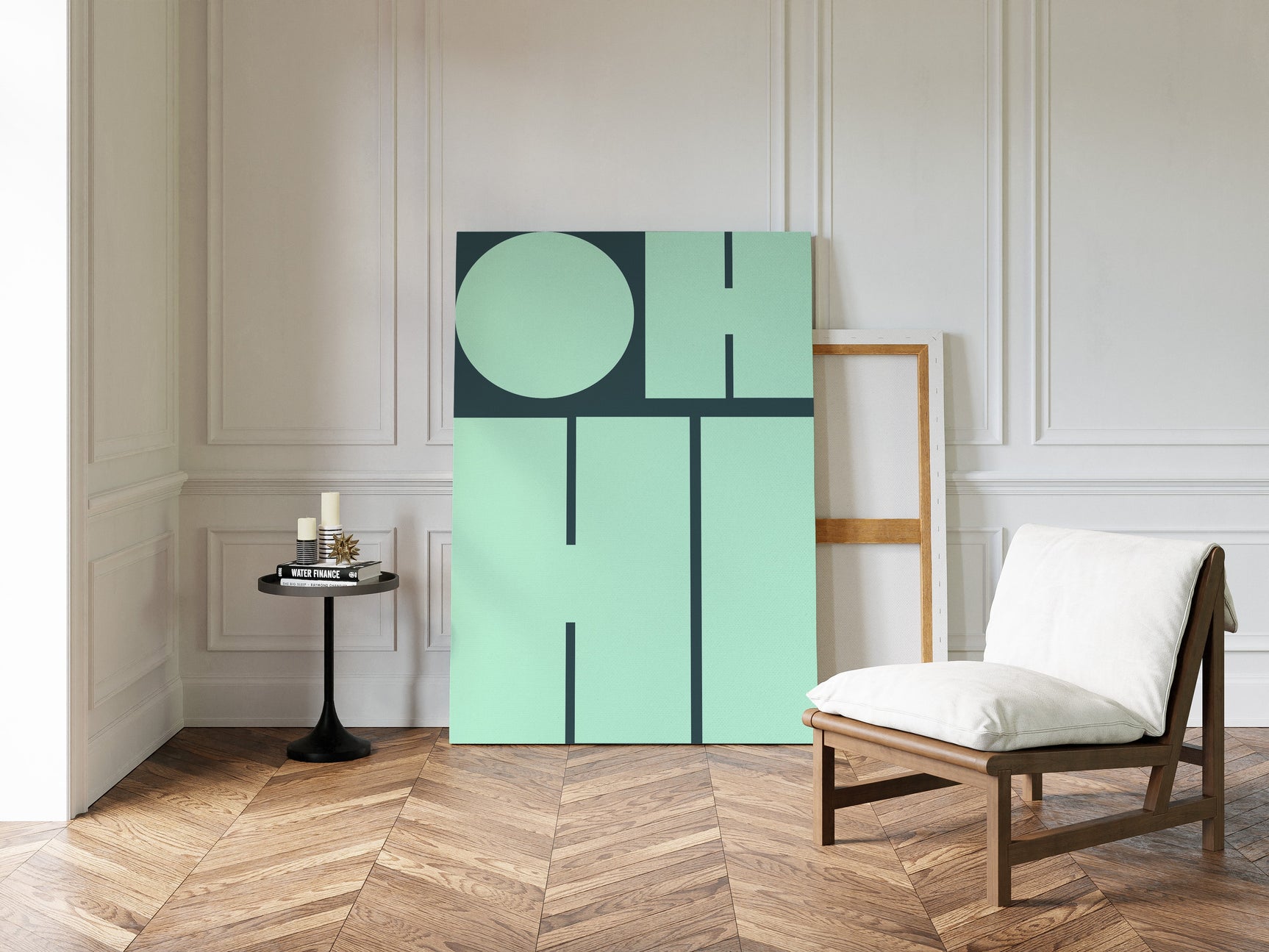Mint Harmony - Modern Geometric Wall Art