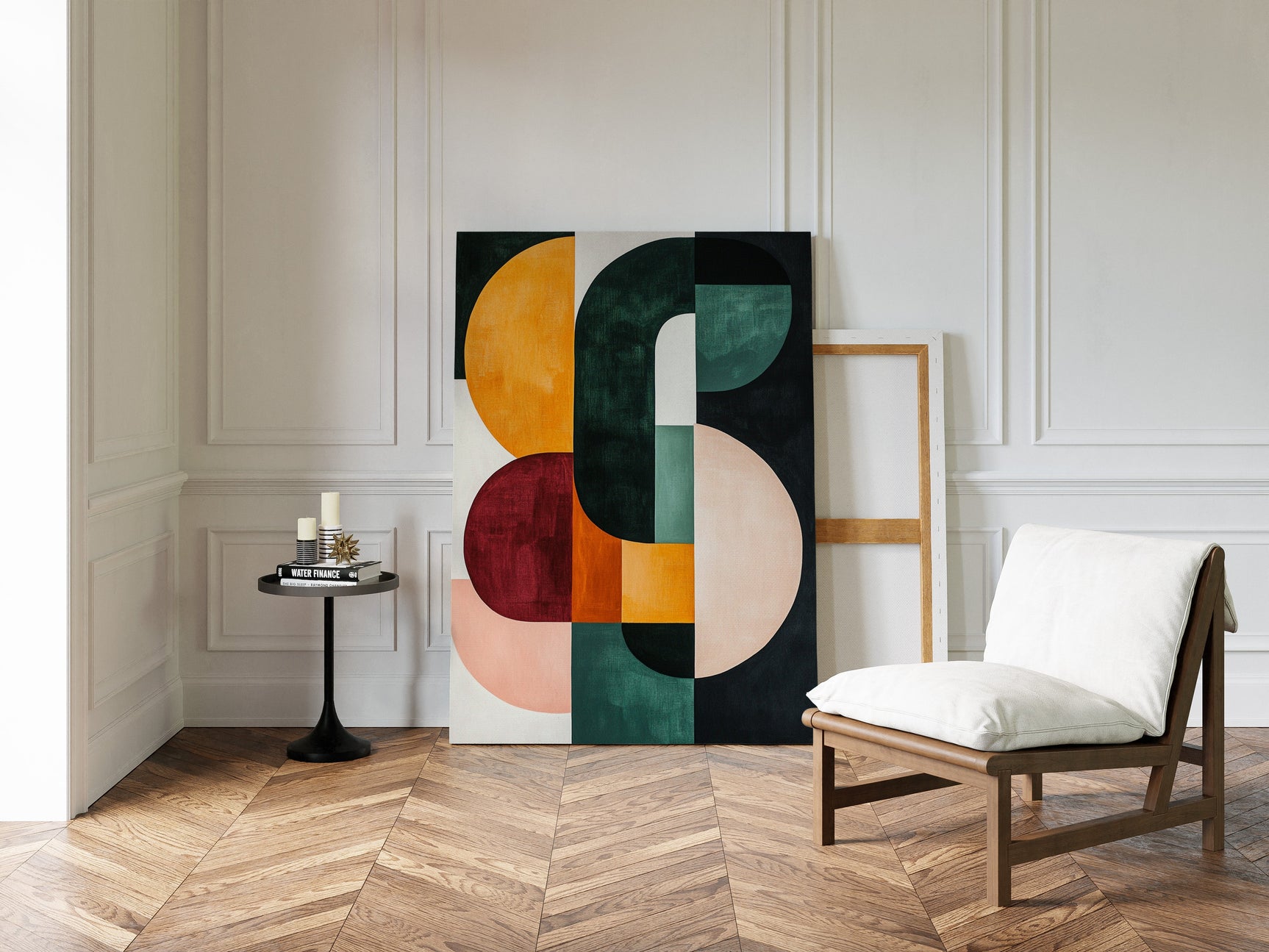 “Modern Balance” – Bold Mid-Century Abstract Geometric Print