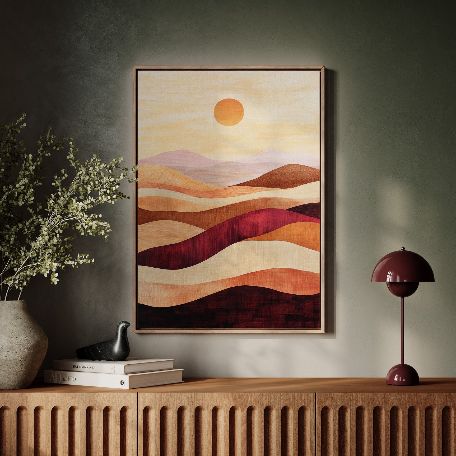 Sunset Dunes - Abstract Landscape Canvas Art