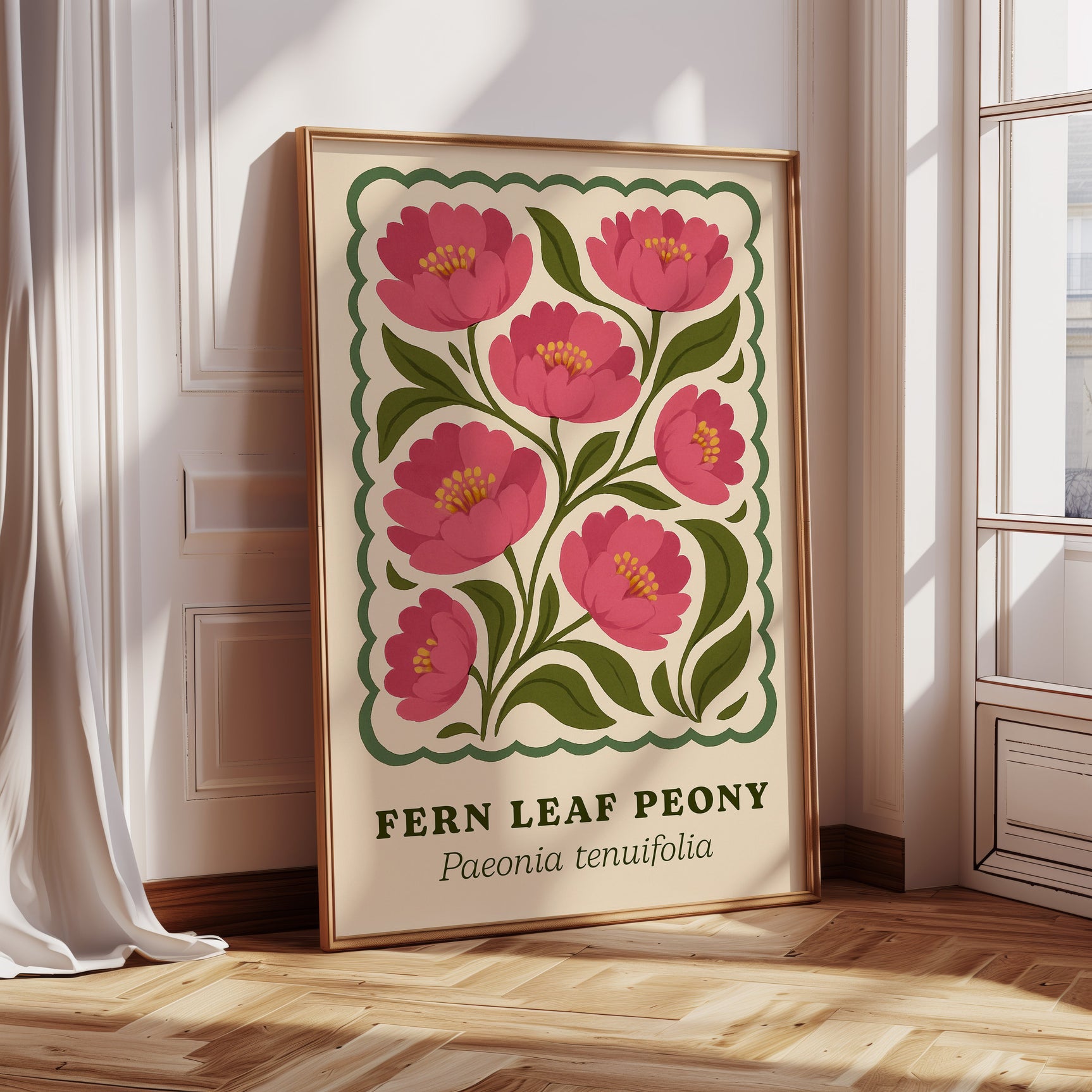 Blossoming Fern - Peony Art Print