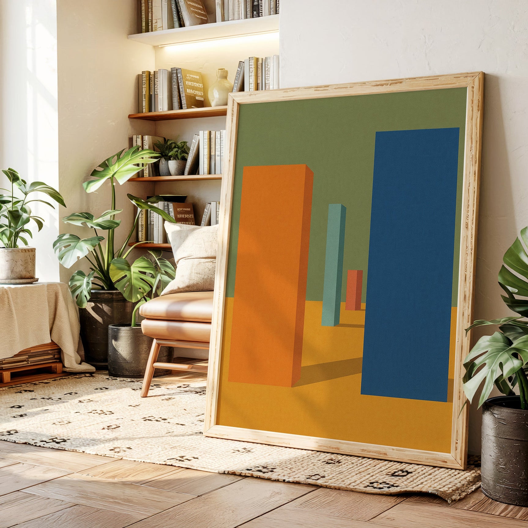Vibrant Geometric Abstract Canvas Art