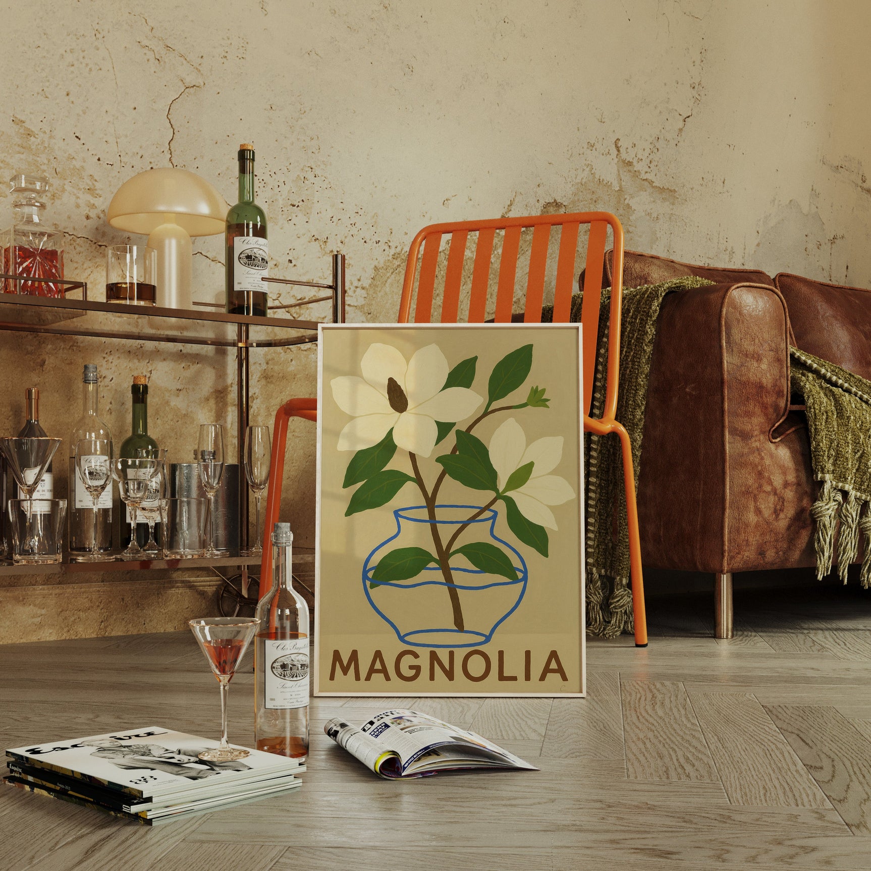 Elegant Magnolia Art Print for Home Decor