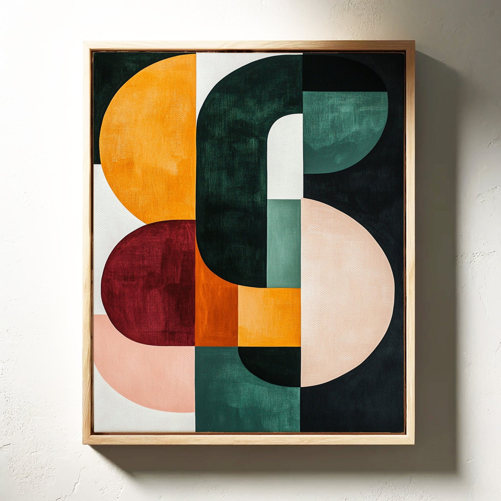 “Modern Balance” – Bold Mid-Century Abstract Geometric Print