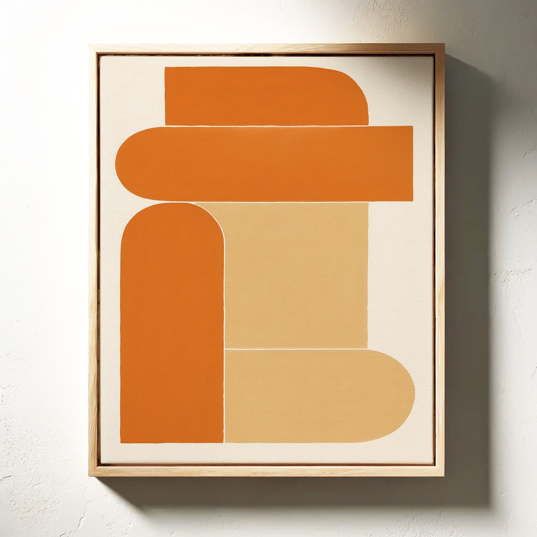 Terracotta Stack – Modern Geometric Abstract Print