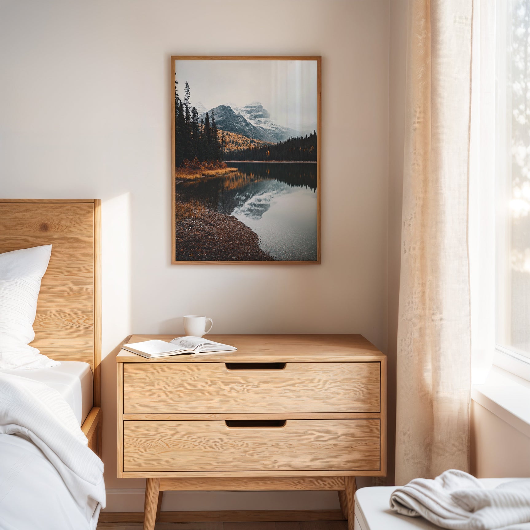 Majestic Mountain Reflection Art Print