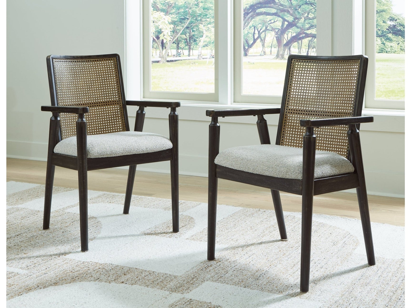 Galliden Black Dining Arm Chair (Set of 2) - Ornate Home