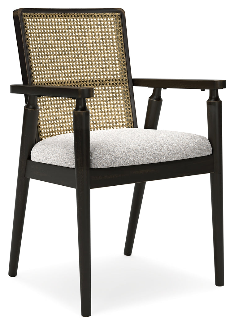 Galliden Black Dining Arm Chair (Set of 2) - Ornate Home