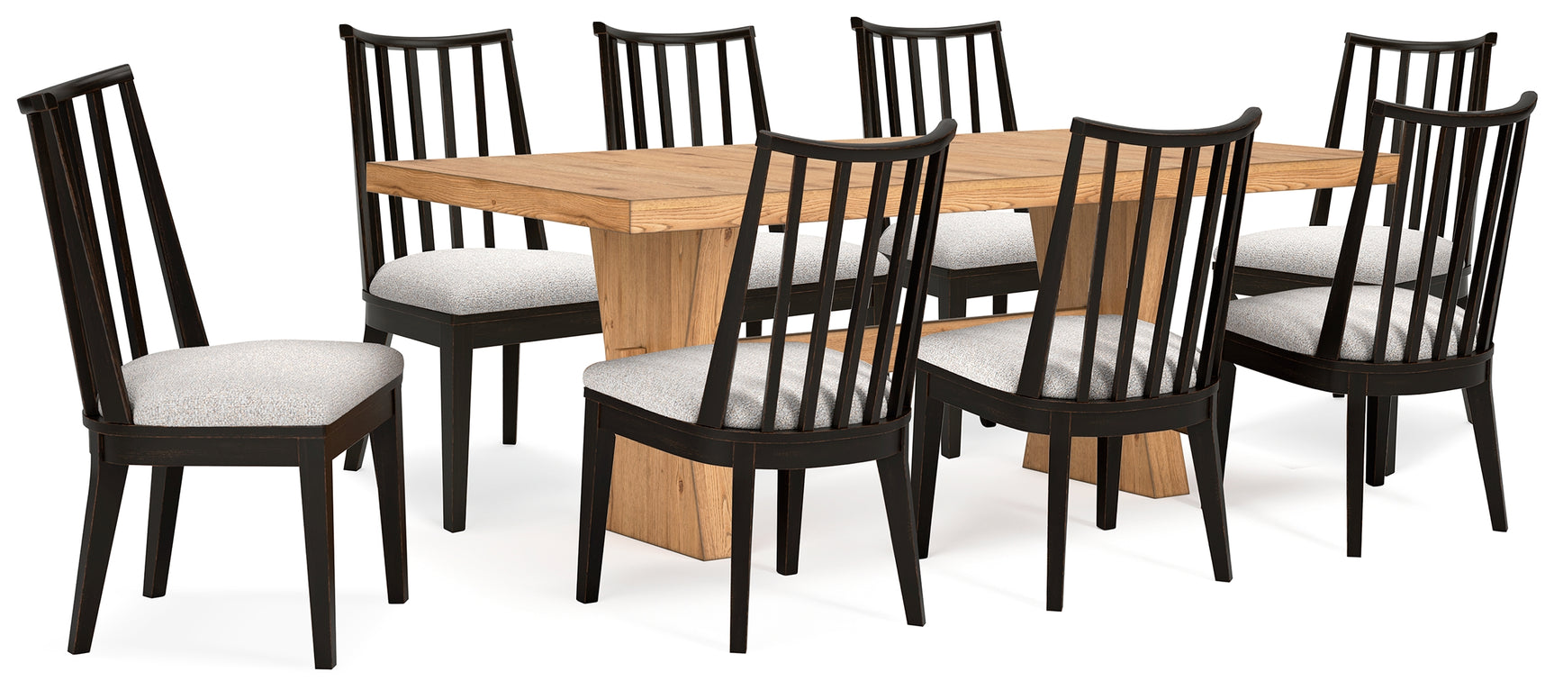 Galliden Black Dining Table and 8 Chairs - Ornate Home