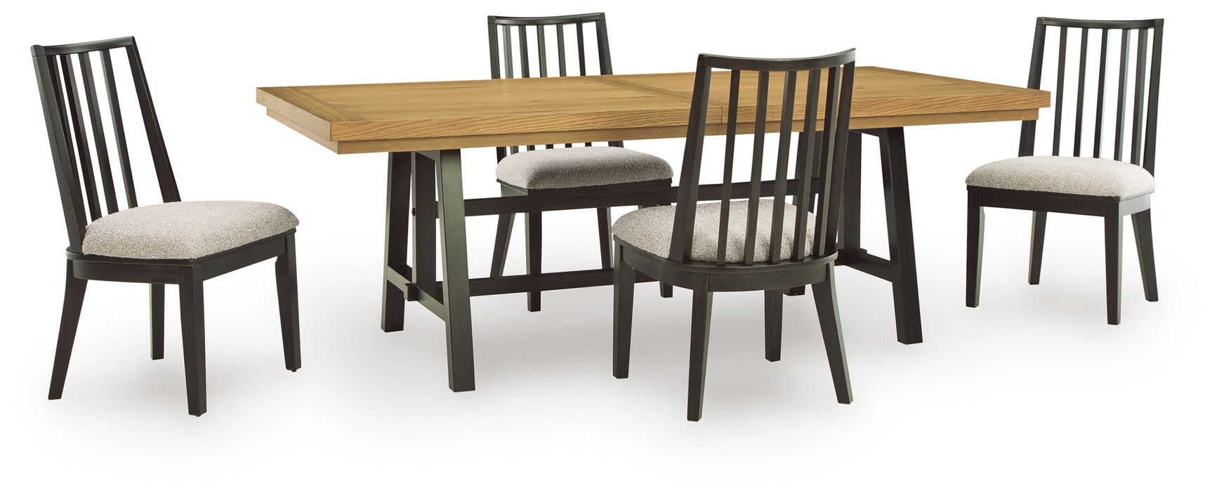 Galliden Black Extension Dining Table and 4 Chairs (Online Special Price) - Ornate Home
