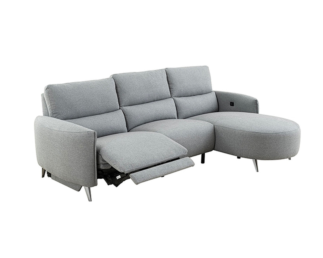 Galten Gray Left-Facing Power Sectional - Ornate Home