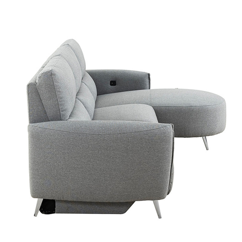 Galten Gray Left-Facing Power Sectional - Ornate Home