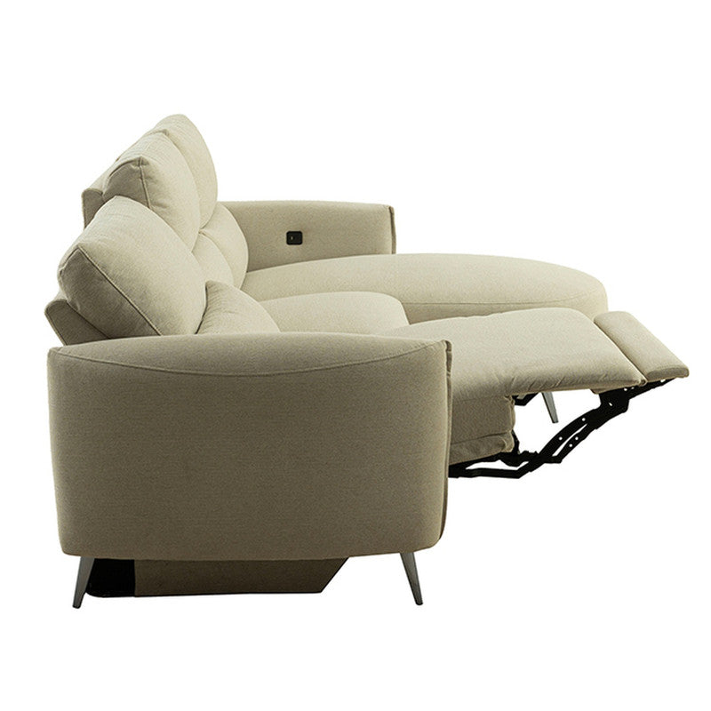 Galten Latte Left-Facing Power Sectional - Ornate Home