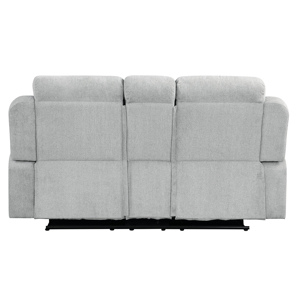 Galya Light Gray Motion Loveseat w/Console - Ornate Home