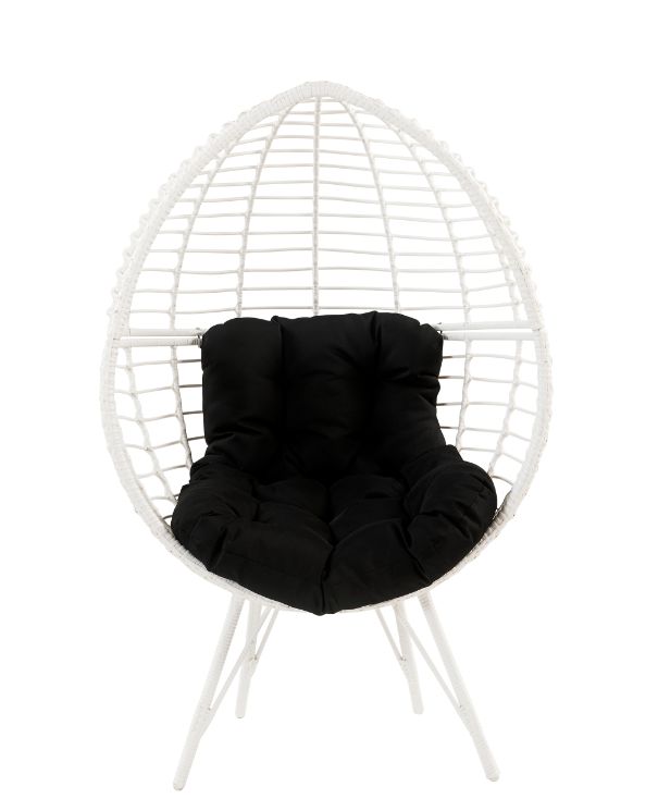 Galzed Black & White Patio Lounge Chair - Ornate Home
