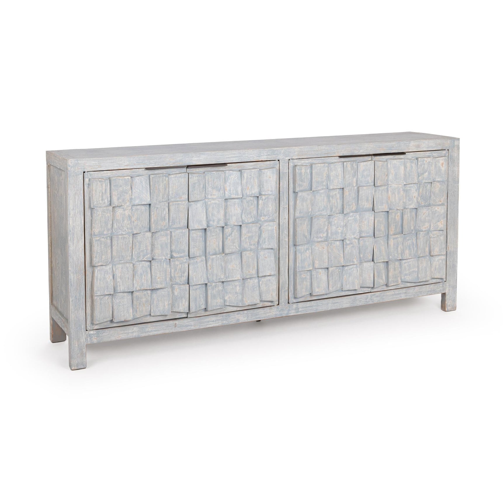 Gama Blue Washed 4 Door Cabinet - Ornate Home