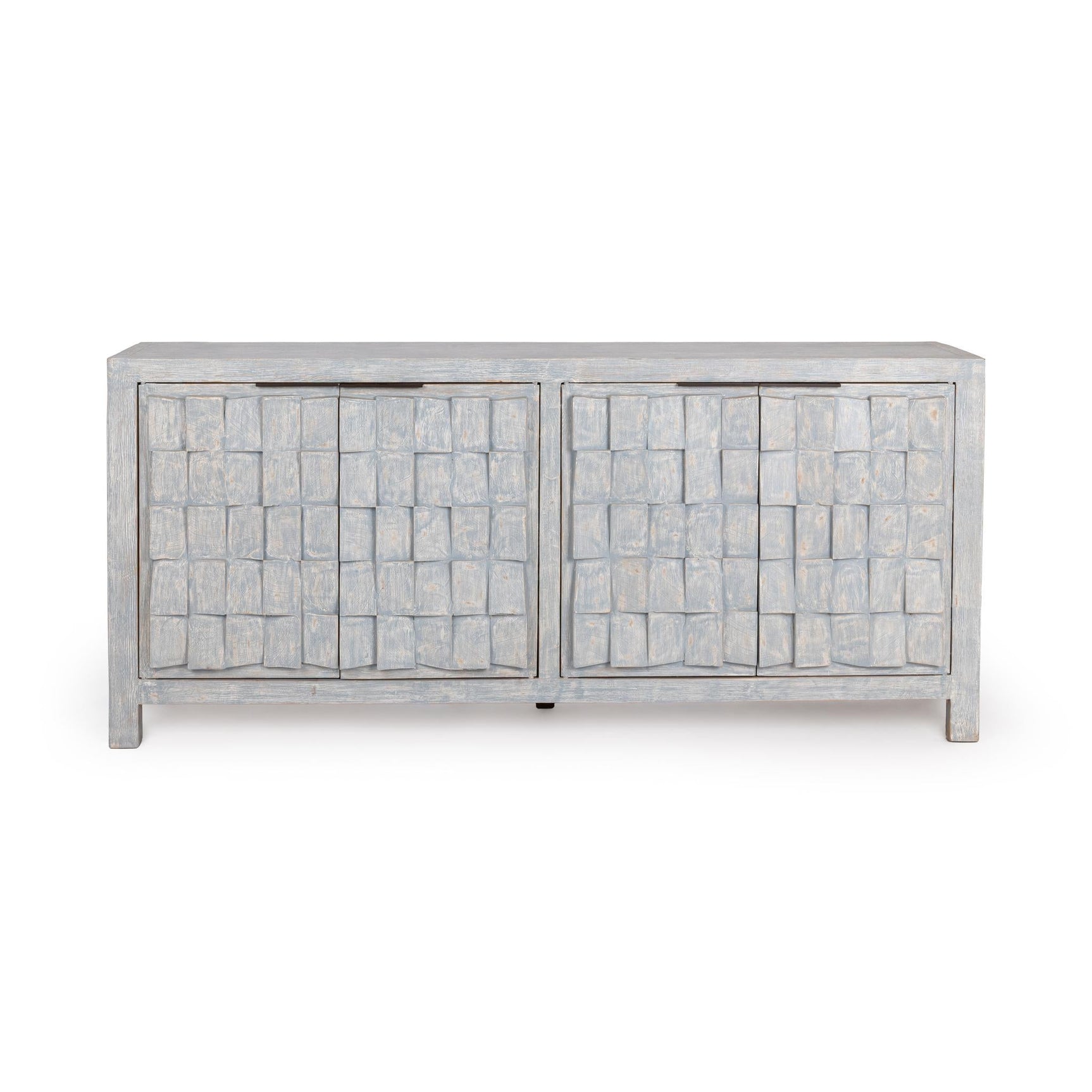 Gama Blue Washed 4 Door Cabinet - Ornate Home