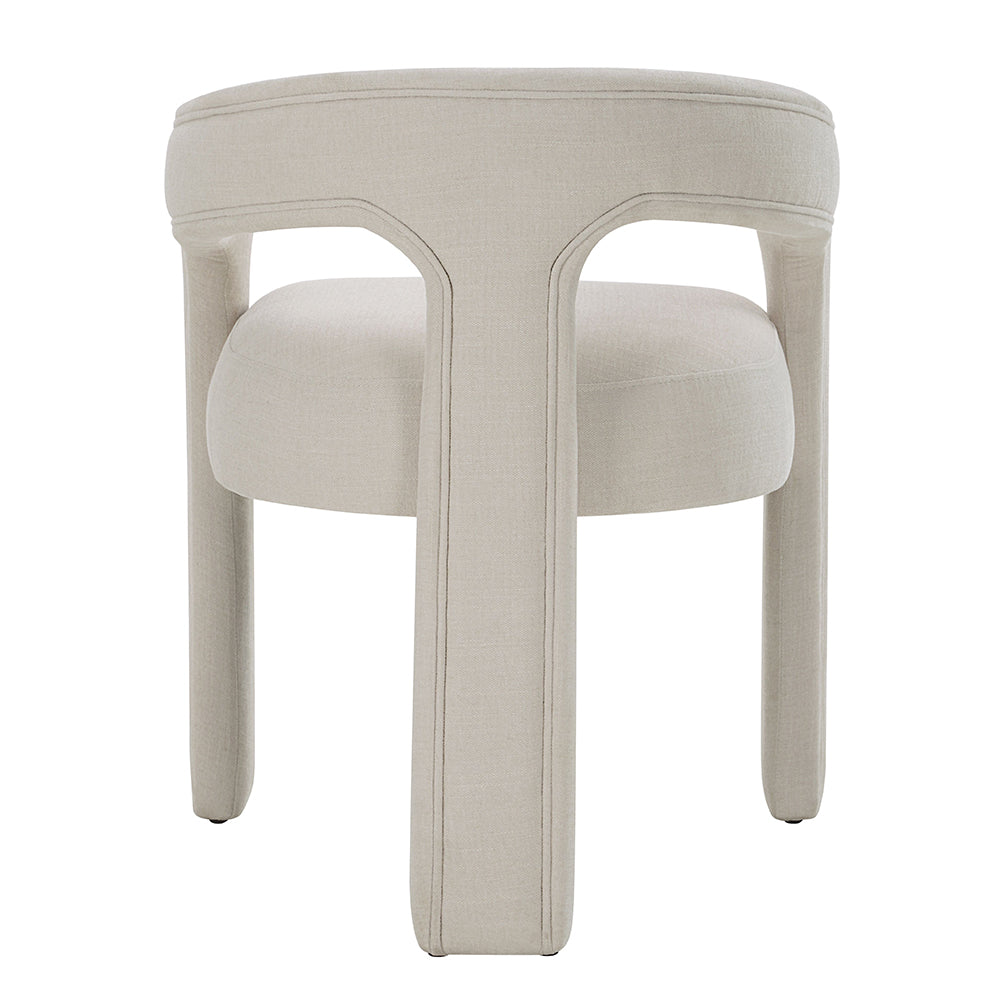 Gamarya White Chenille Side Chair (Set of 2) - Ornate Home