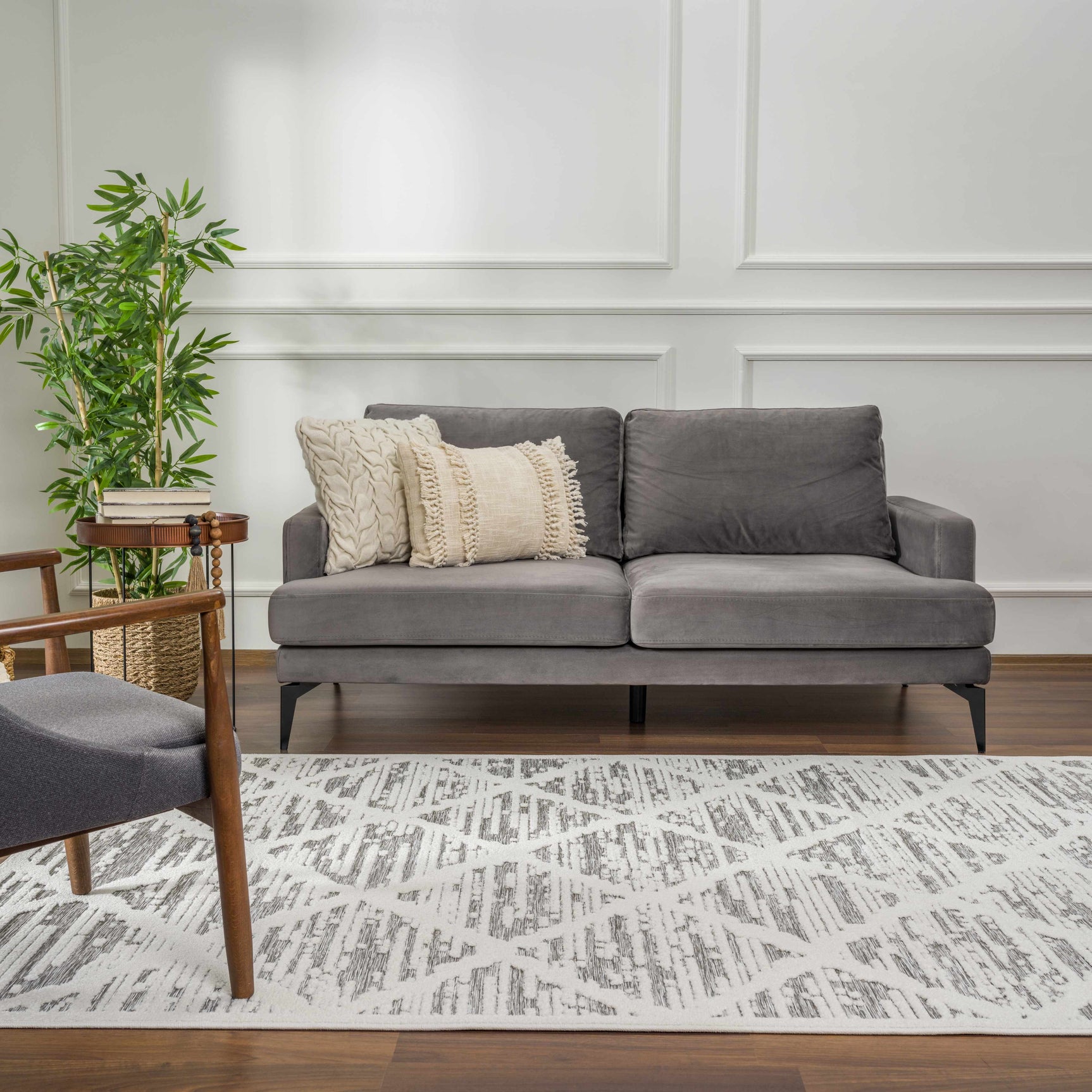 Gambang 3D Trellis Outdoor Area Rug - Clearance - Ornate Home