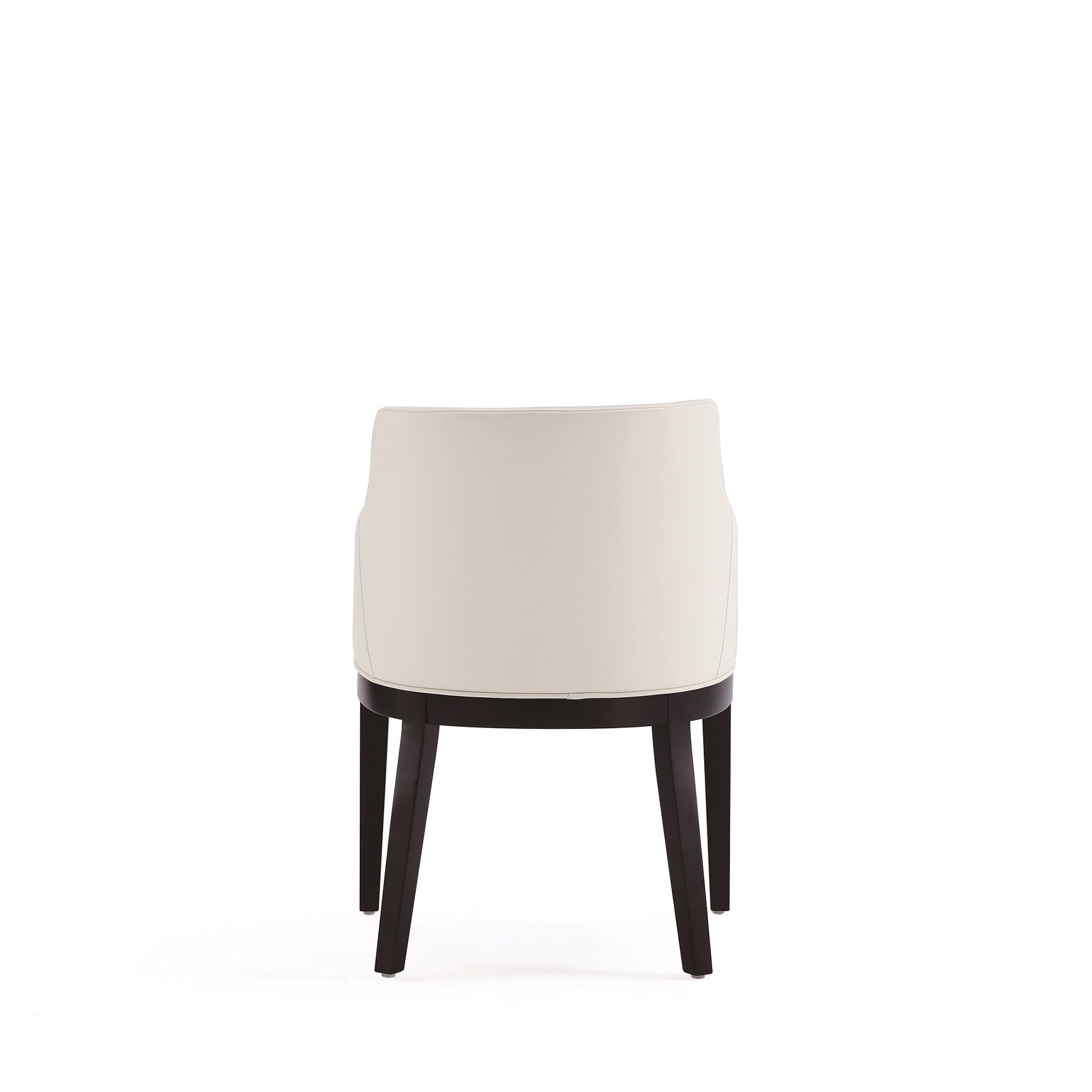 Gansevoort Faux Leather Dining Armchair in Cream (set of 2) - Ornate Home