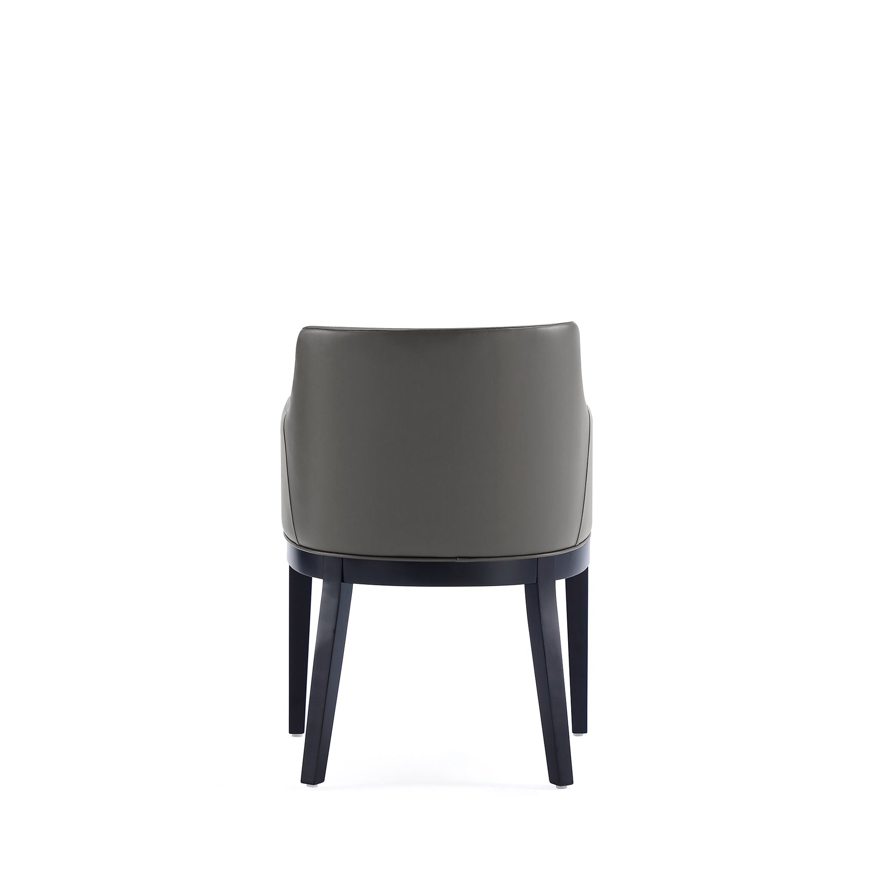 Gansevoort Faux Leather Dining Armchair in Pebble Grey (set of 2) - Ornate Home