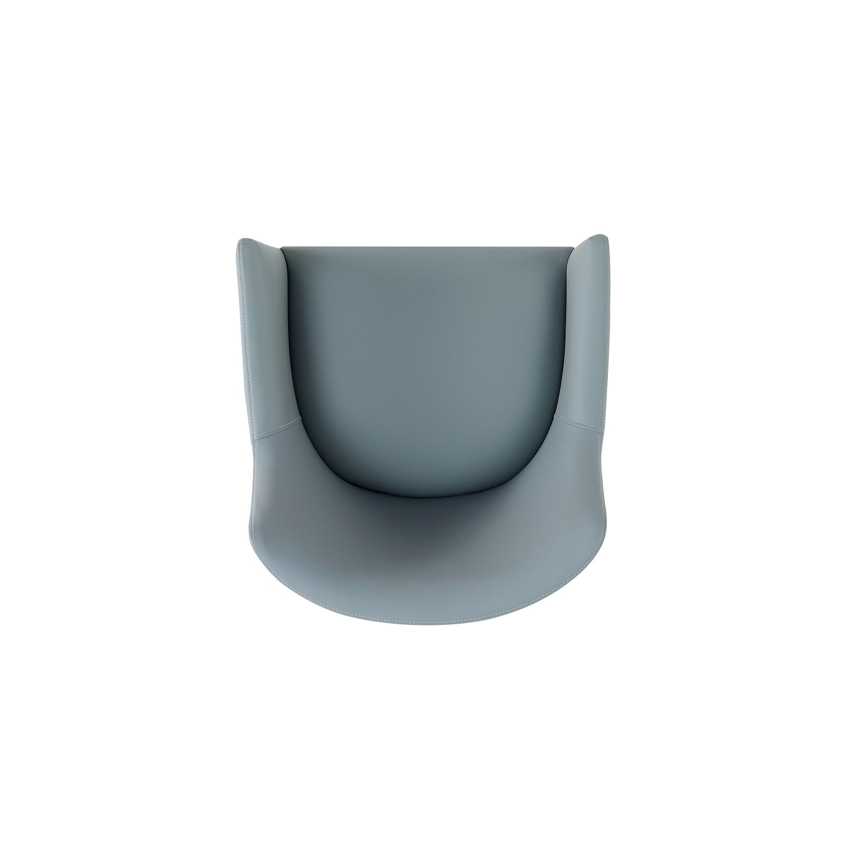 Gansevoort Faux Leather Dining Armchair in Pewter - Ornate Home