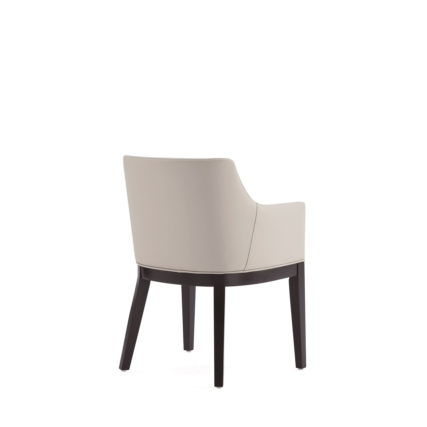 Gansevoort Faux Leather Dining Armchair in Stone Grey - Ornate Home