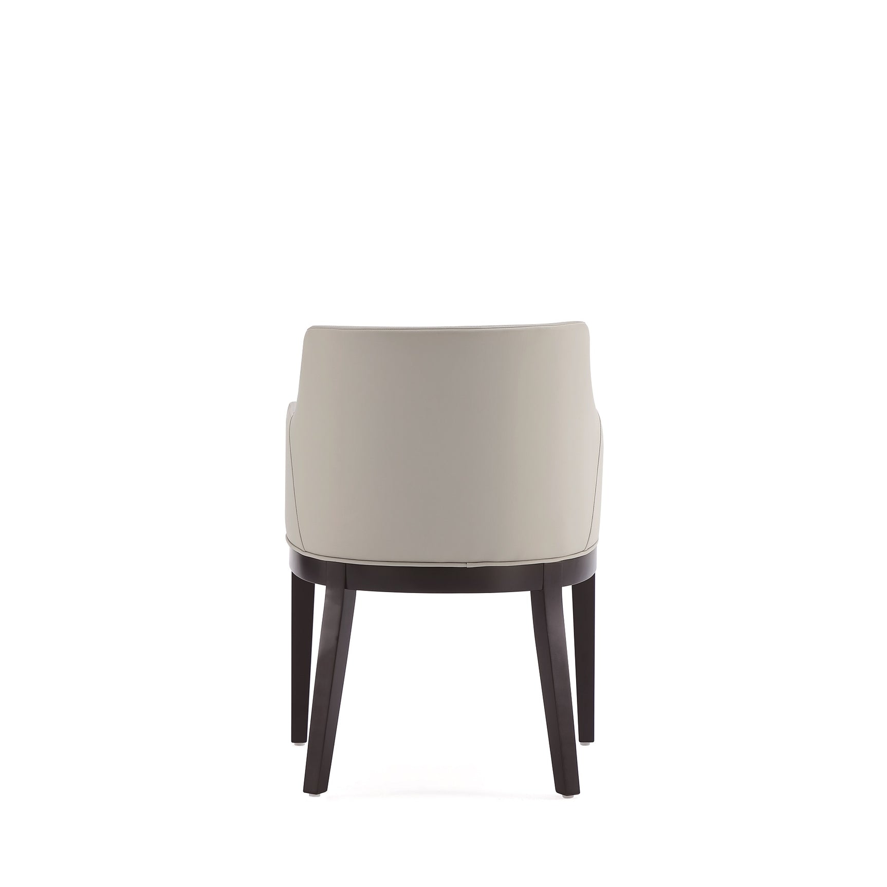 Gansevoort Faux Leather Dining Armchair in Stone Grey - Ornate Home