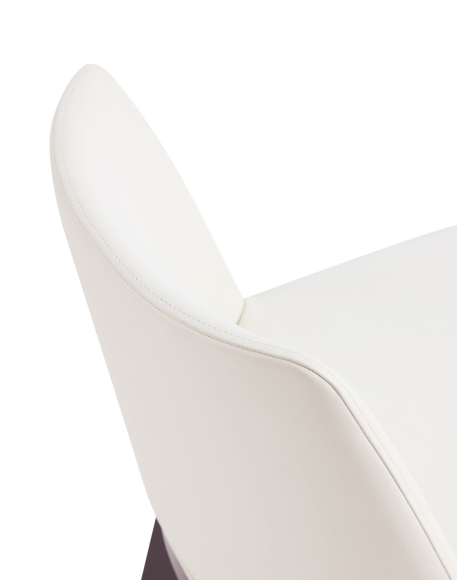 Gansevoort Faux Leather Dining Chair in Cream (set of 2) - Ornate Home