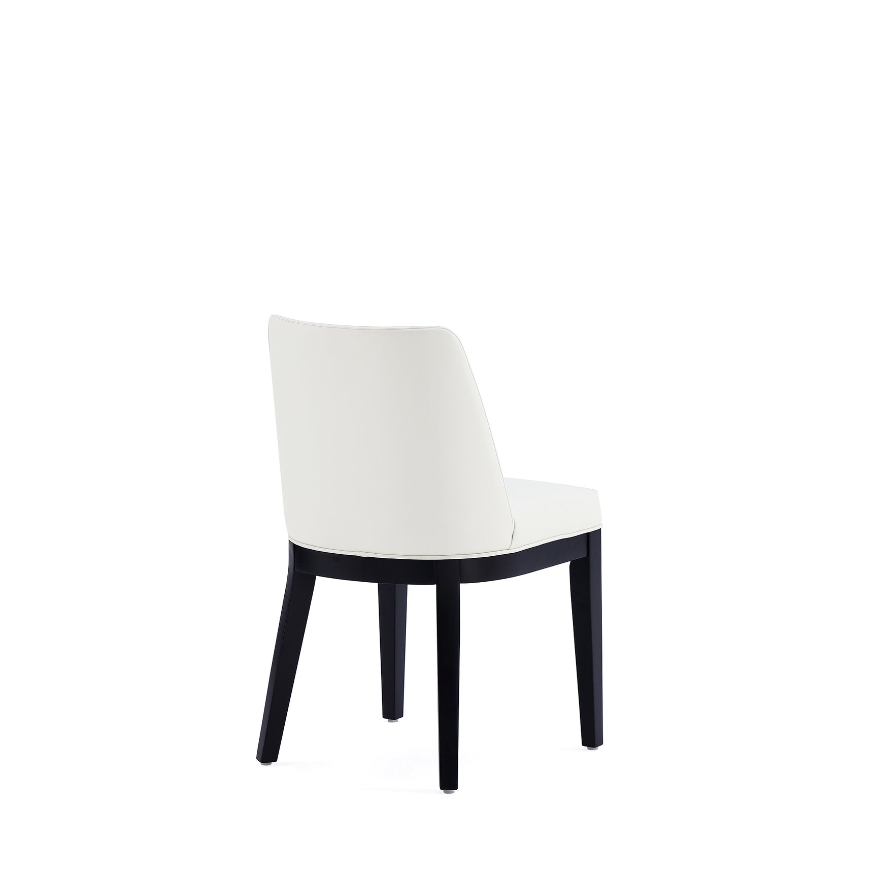 Gansevoort Faux Leather Dining Chair in Cream (set of 4) - Ornate Home