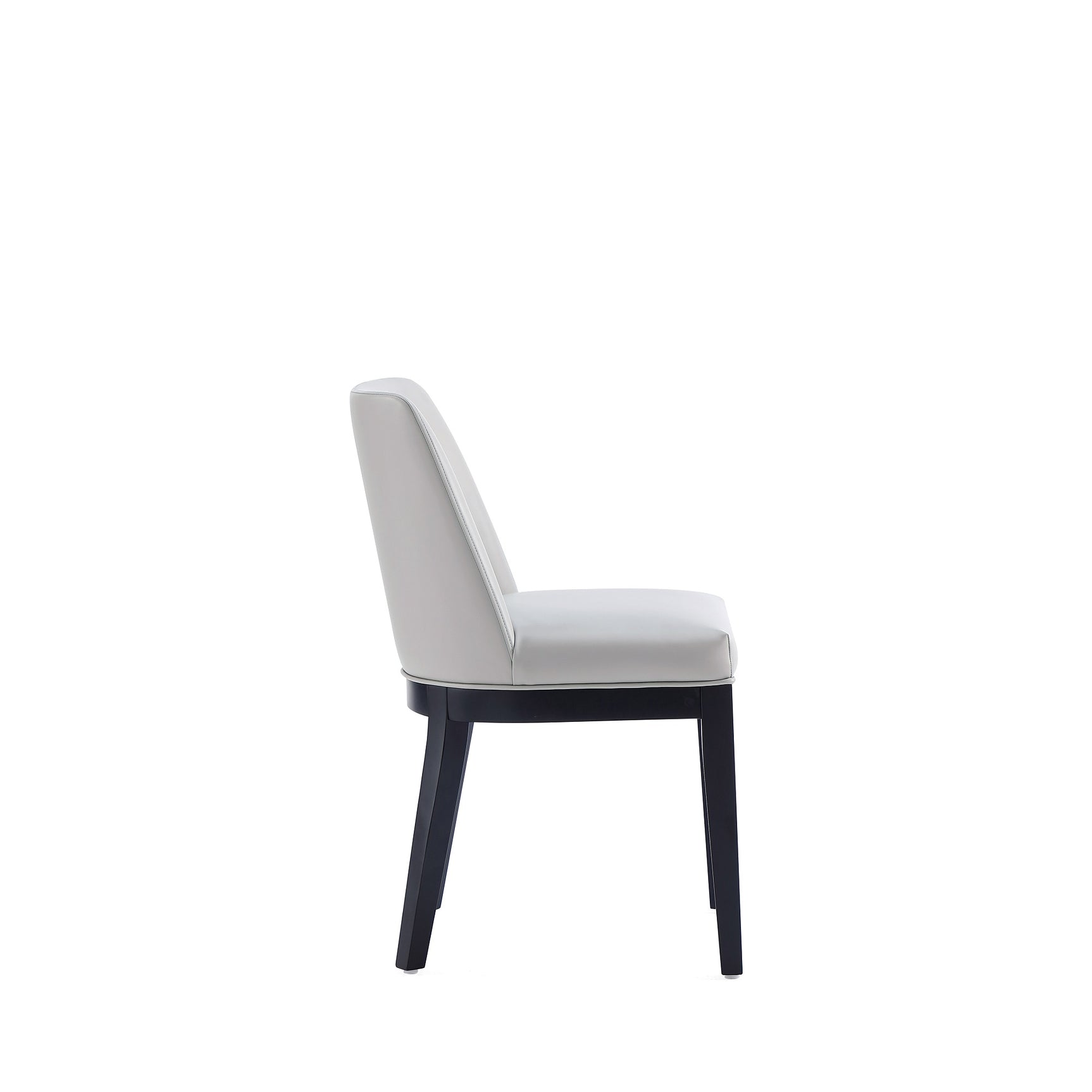 Gansevoort Faux Leather Dining Chair in Light Grey (set of 4) - Ornate Home