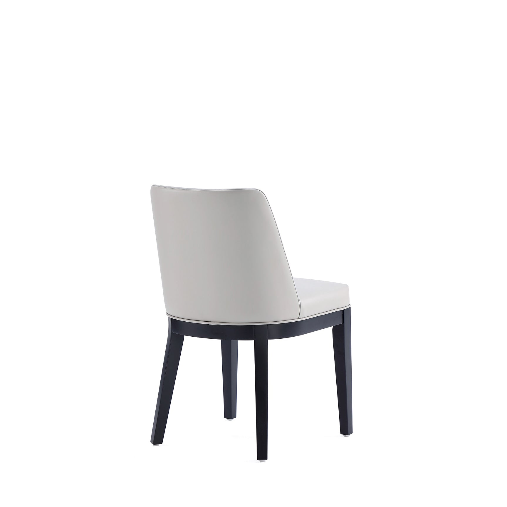 Gansevoort Faux Leather Dining Chair in Light Grey (set of 4) - Ornate Home